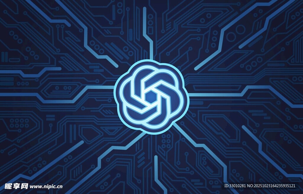 科技感蓝色旋涡图案设计