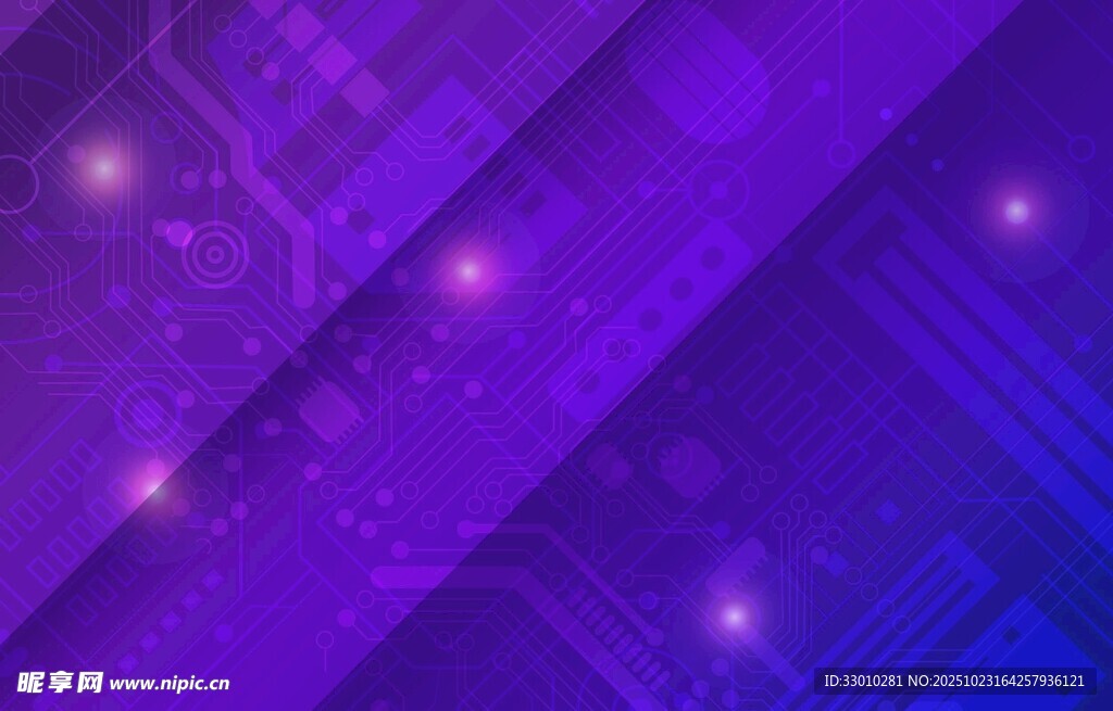 紫色科技感线条背景图