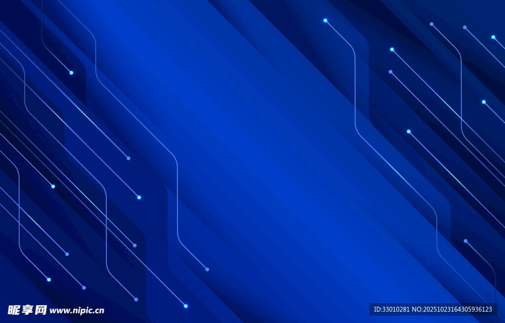 蓝色科技风抽象线条背景