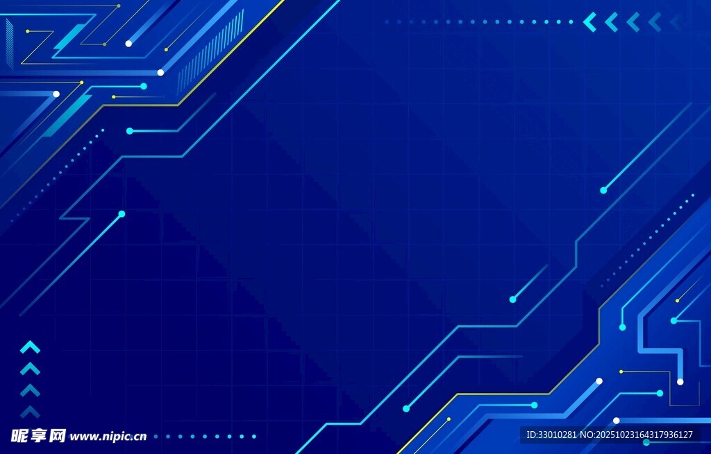 蓝色科技风电路板背景图