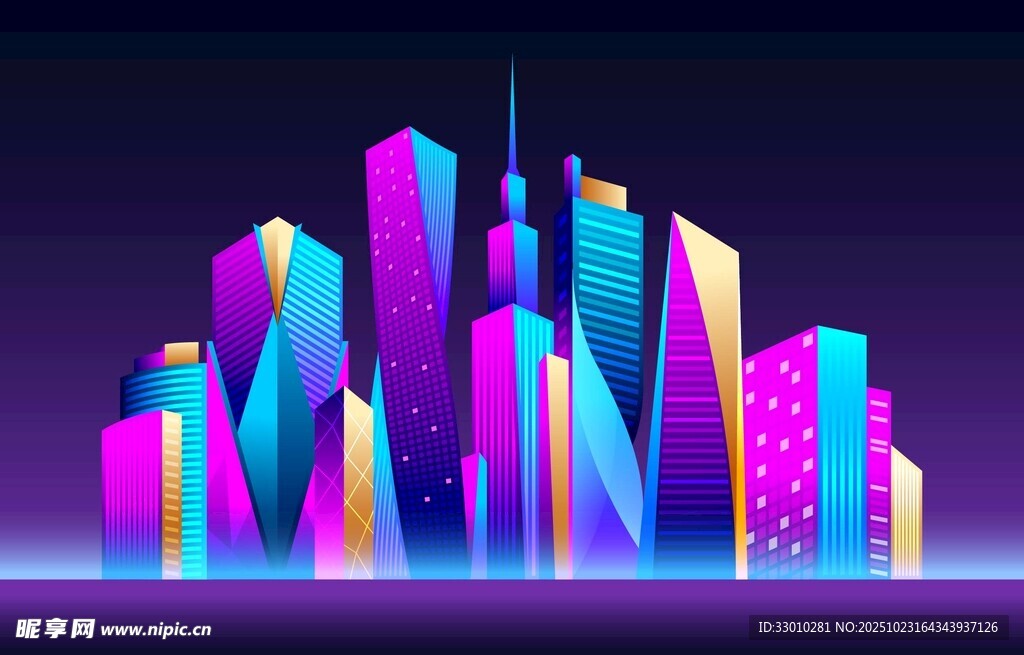 绚丽多彩的都市建筑景观