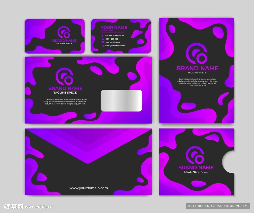 紫色系创意品牌视觉设计