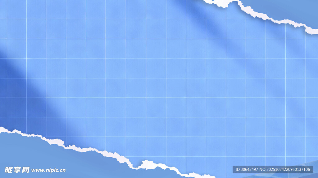 撕裂蓝纸背景纹理