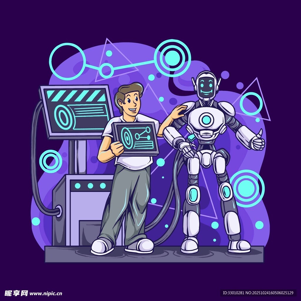 人与机器人协作的科技场景