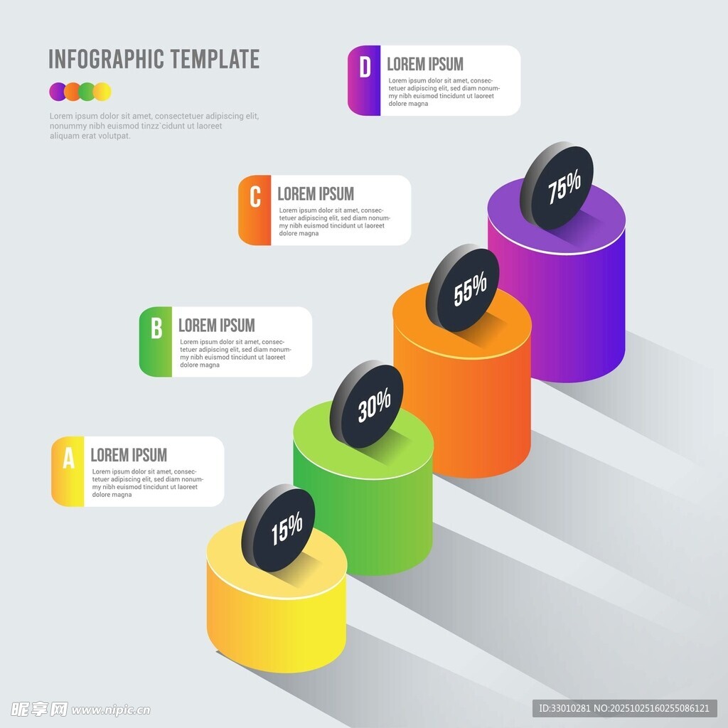 阶梯式数据图表展示