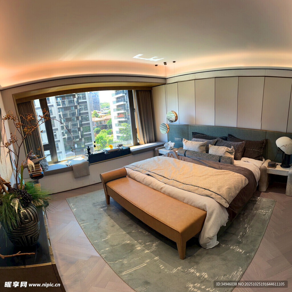 现代简约风格温馨卧室空间