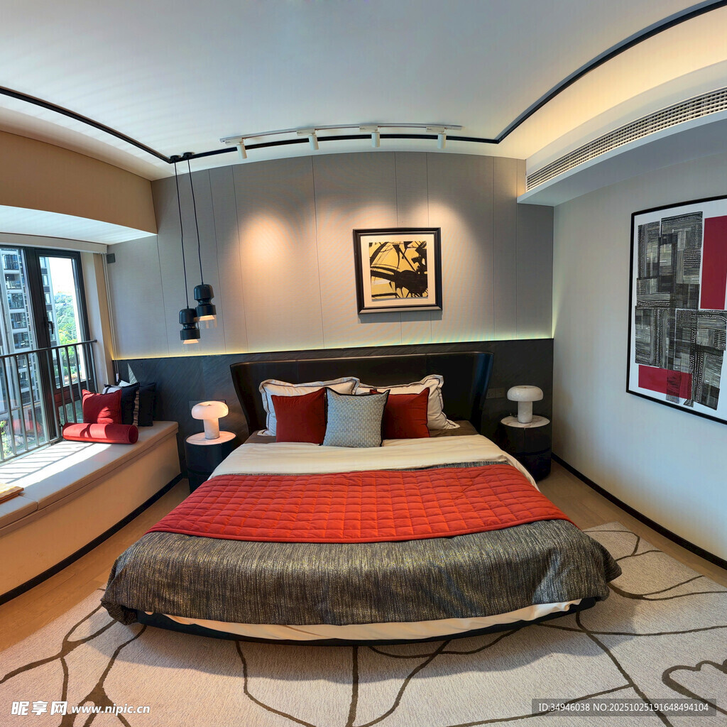 现代风格温馨卧室空间