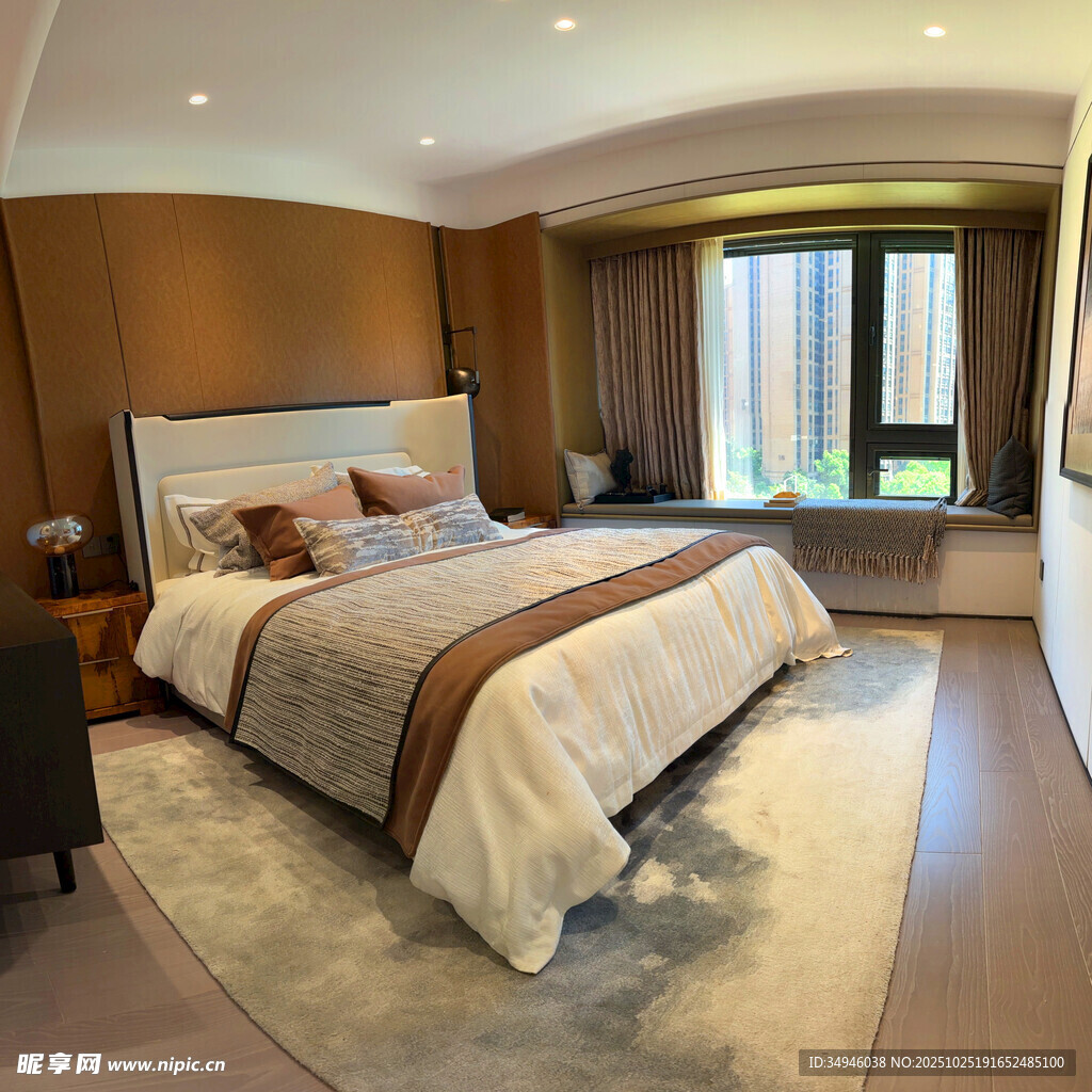 现代简约风格卧室室内图