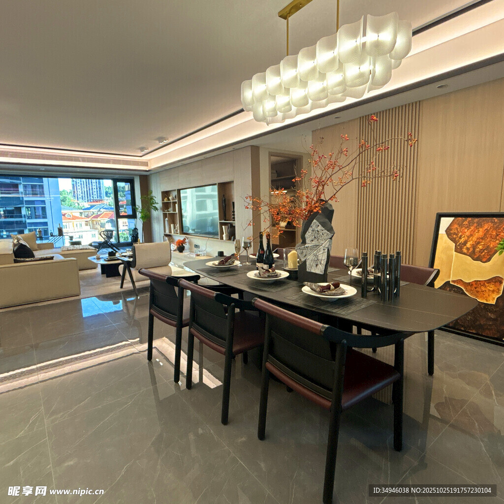 现代简约风餐厅室内场景