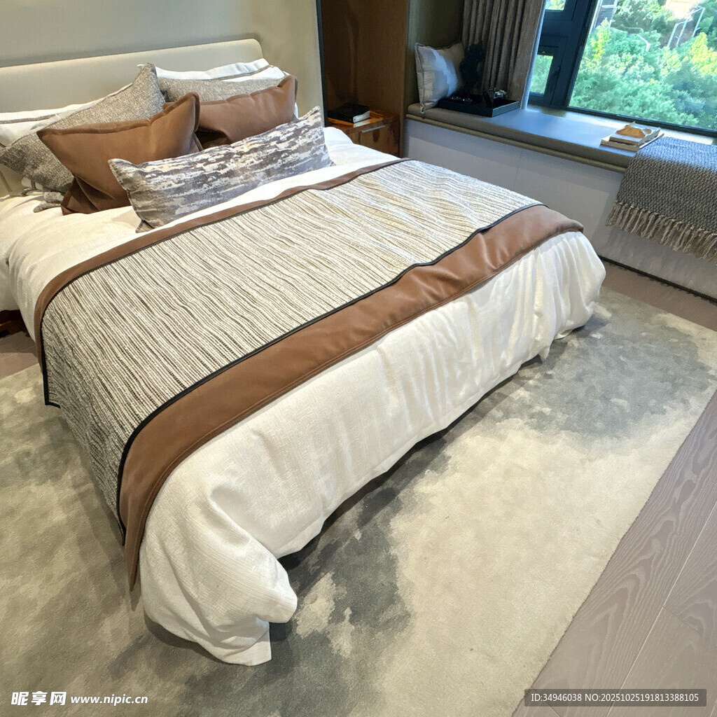 现代简约风格温馨卧室场景