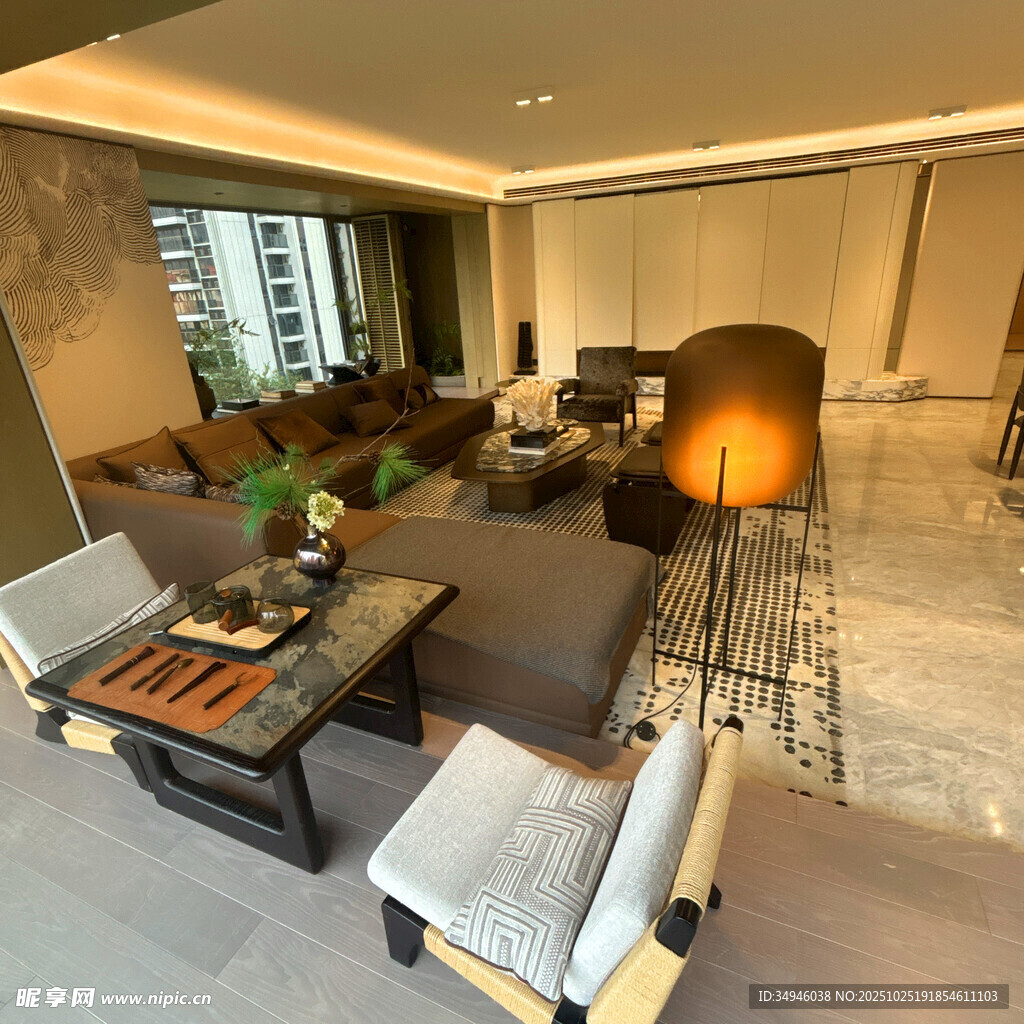 现代简约风格客厅室内场景