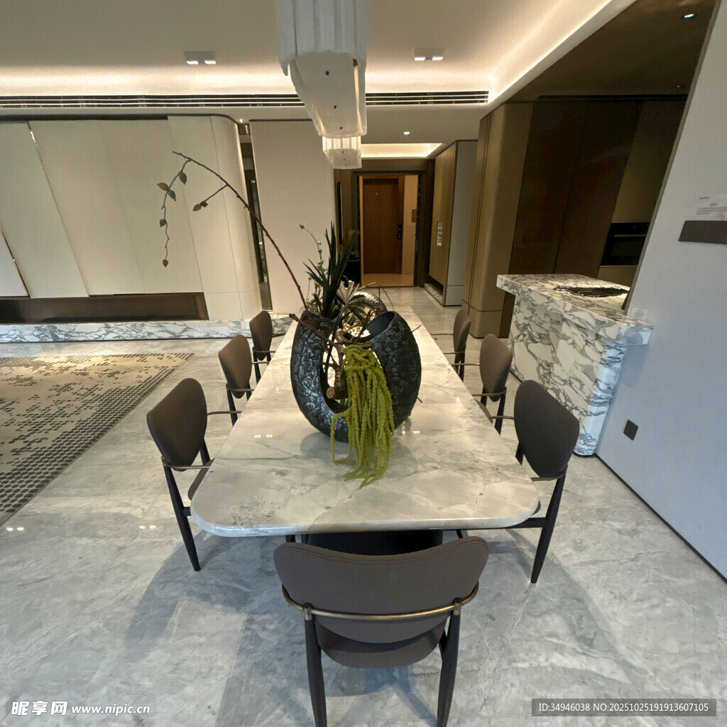 现代简约风格餐厅室内场景