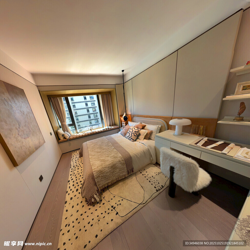 现代简约风温馨卧室空间