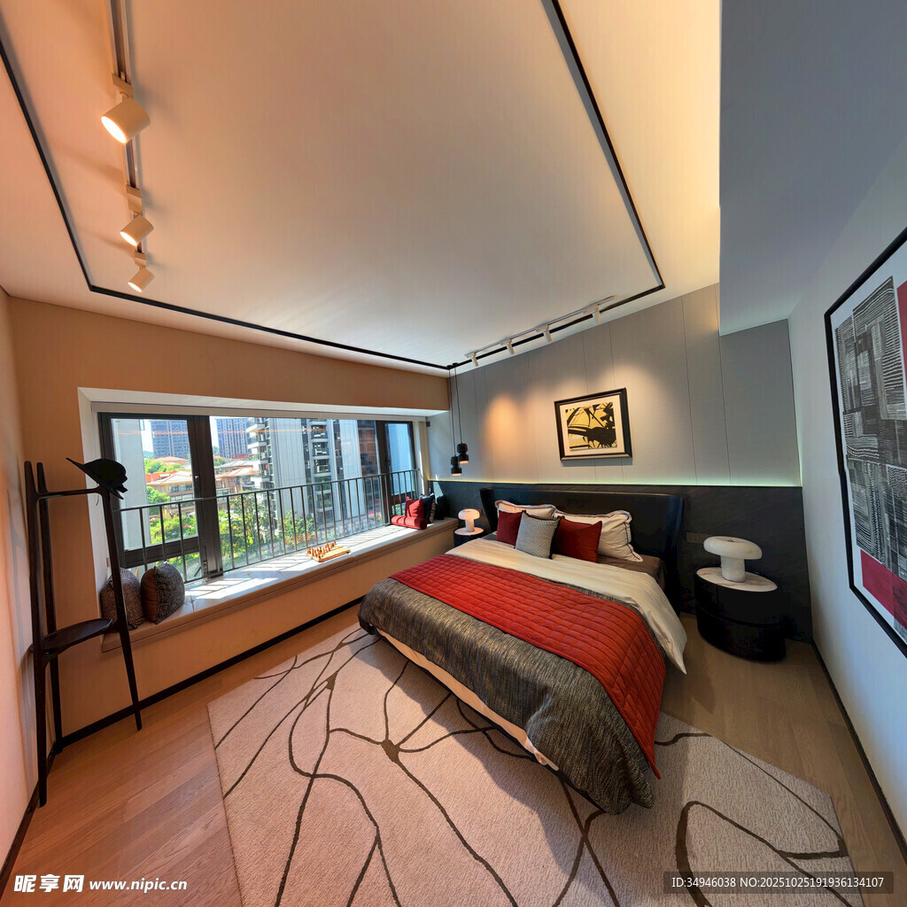 现代简约风格温馨卧室