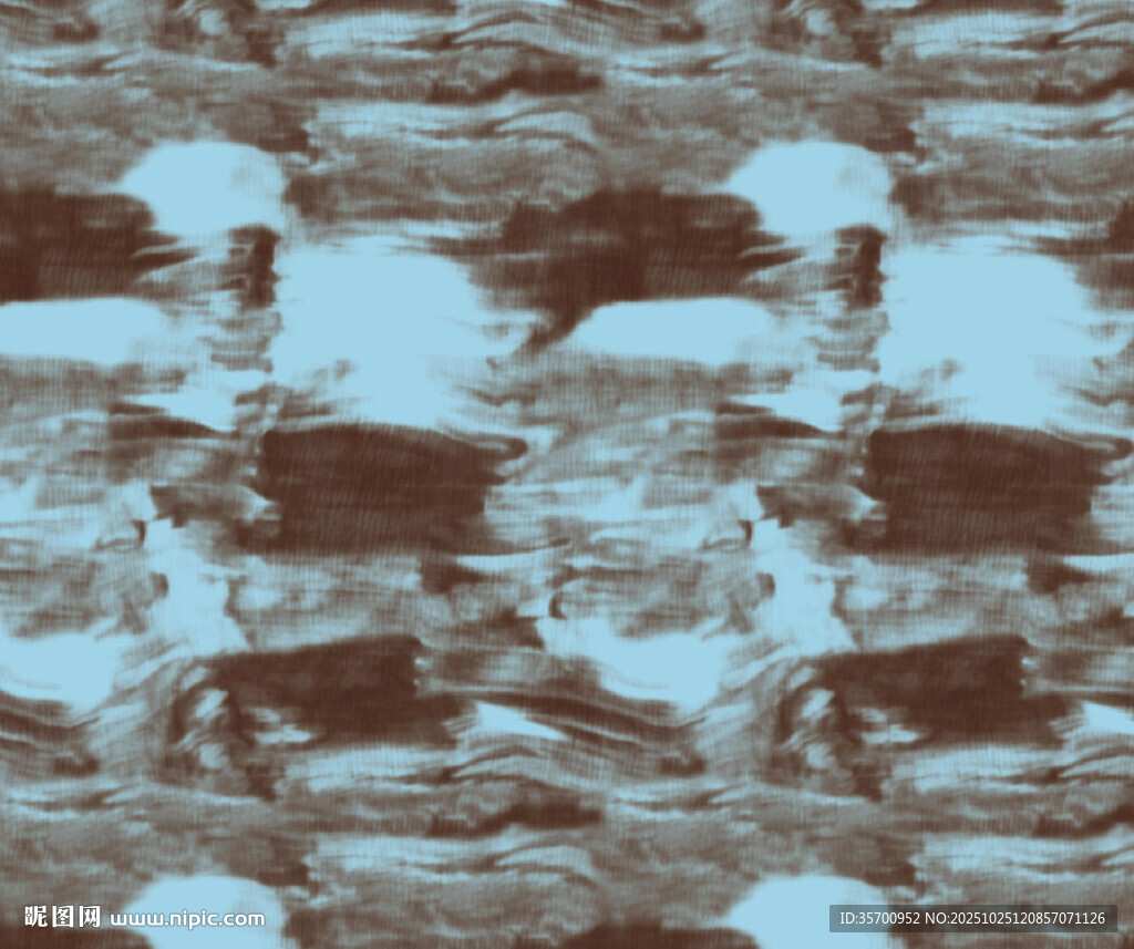 棕蓝扎染图案背景