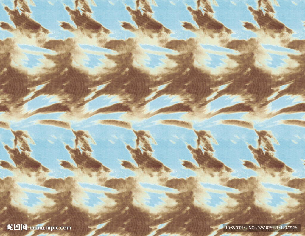 蓝棕扎染图案背景纹理