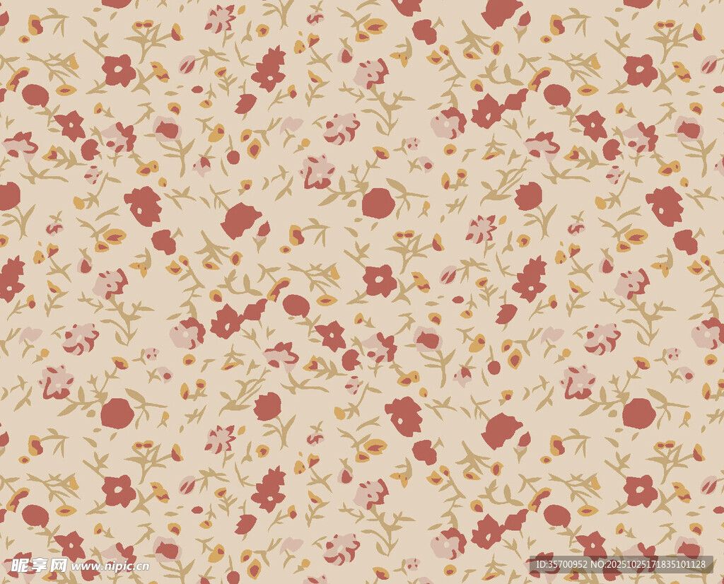 复古碎花纹理图案