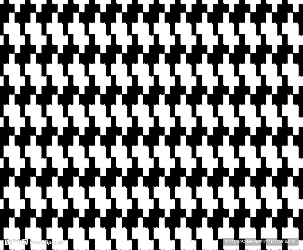 黑白千鸟格纹图案