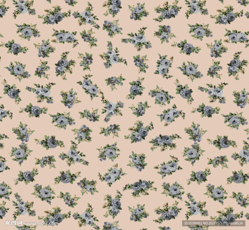 复古碎花图案纹理背景