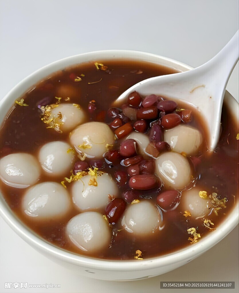 桂花红豆汤圆