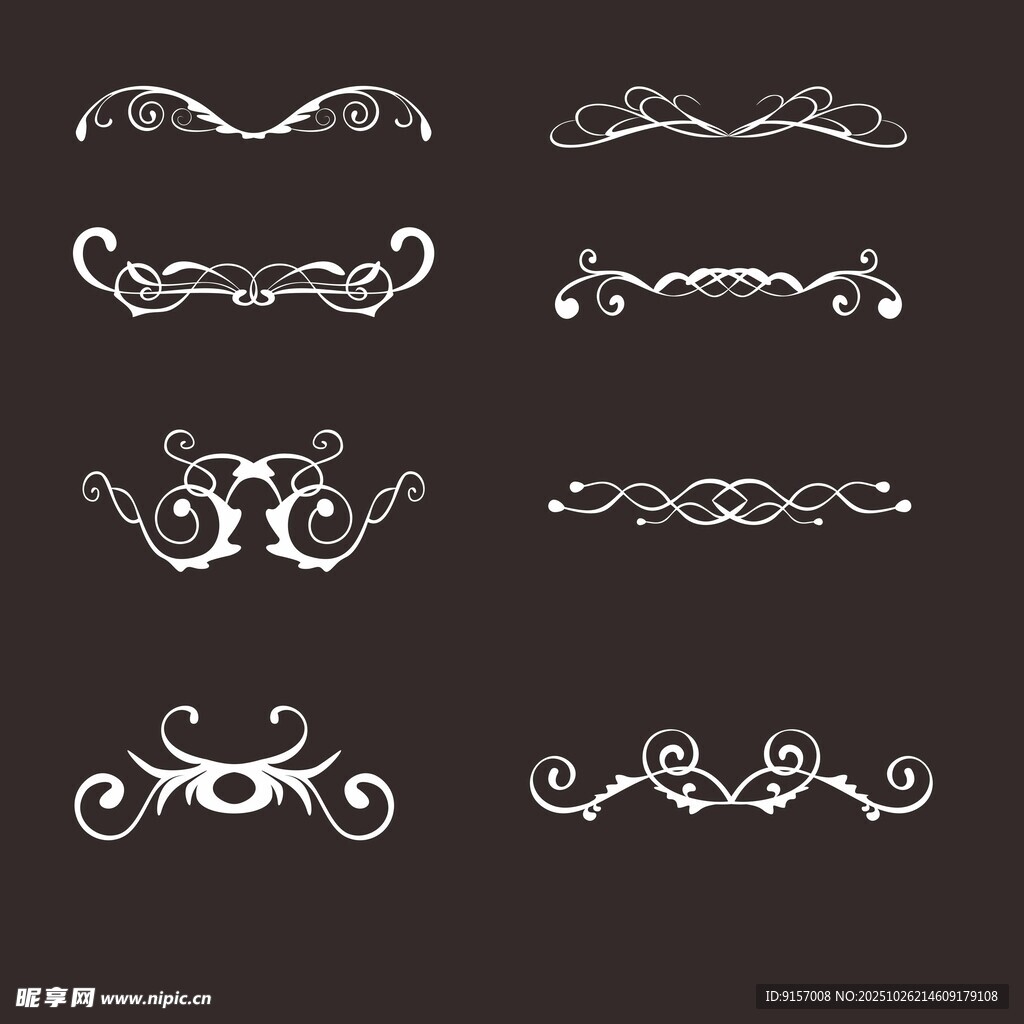 优雅复古装饰花纹设计元素