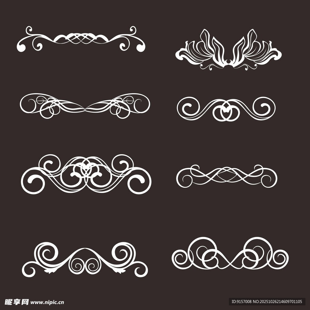 复古优雅装饰性花纹图案