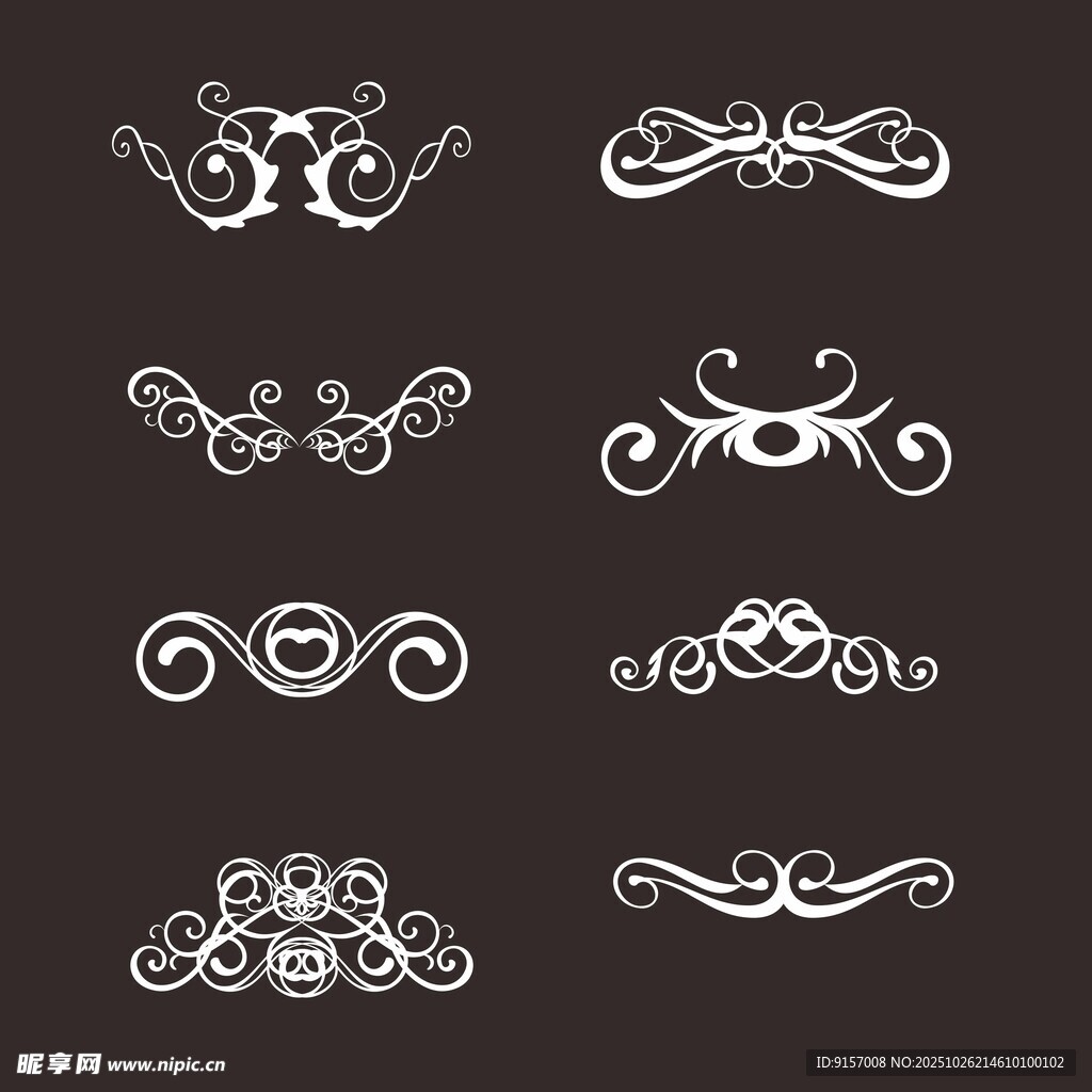 复古优雅装饰花纹图案集