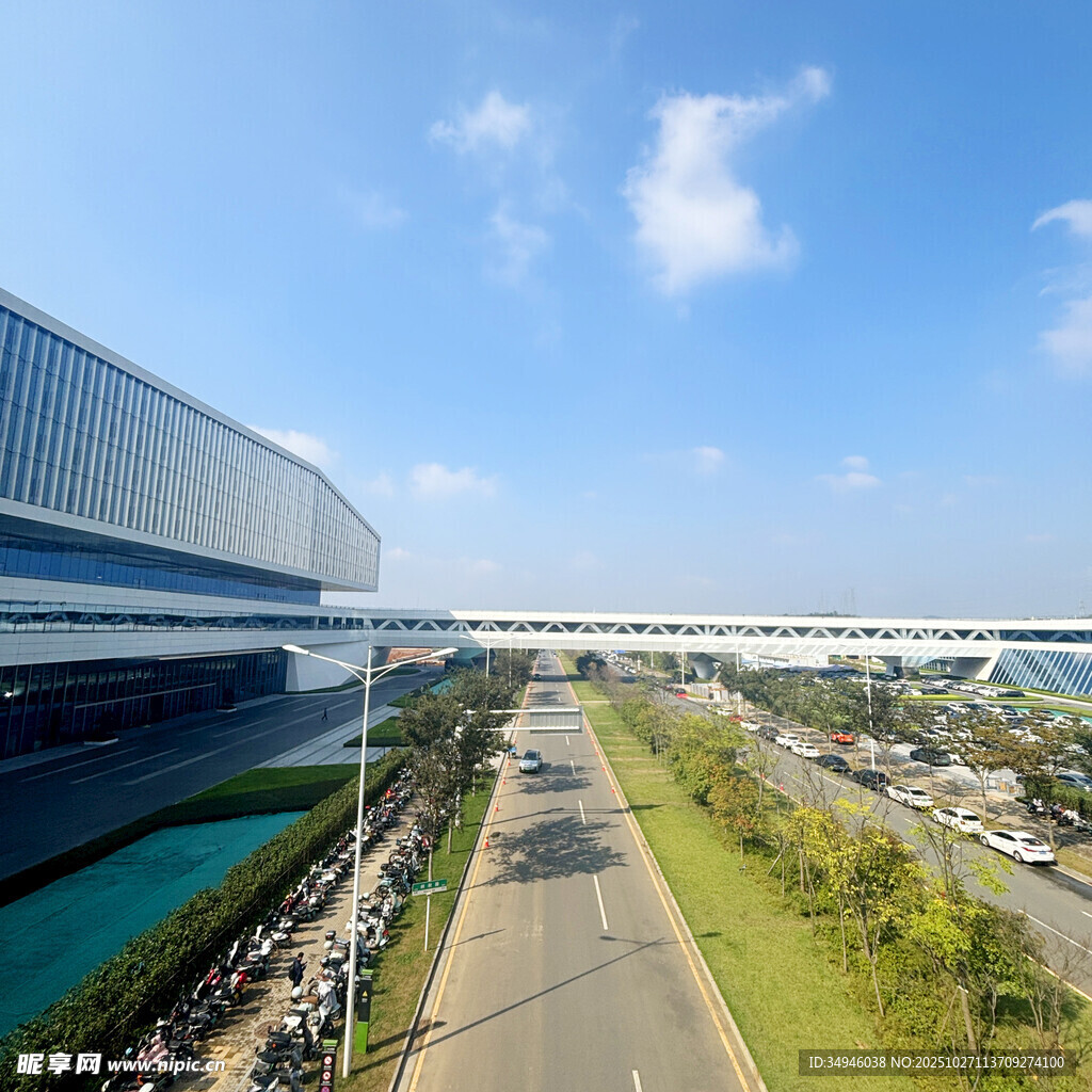 现代城市建筑景观俯瞰图