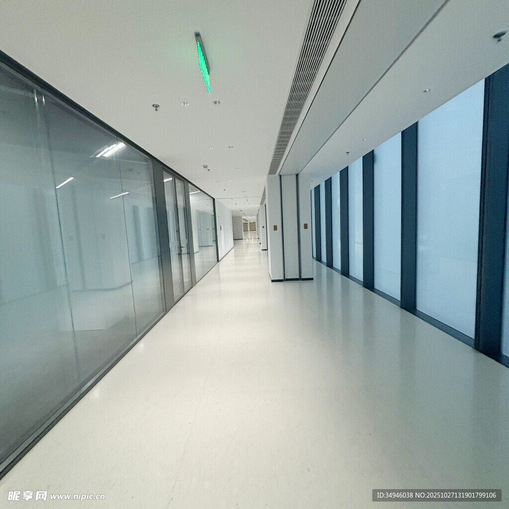 现代简约风格办公走廊空间