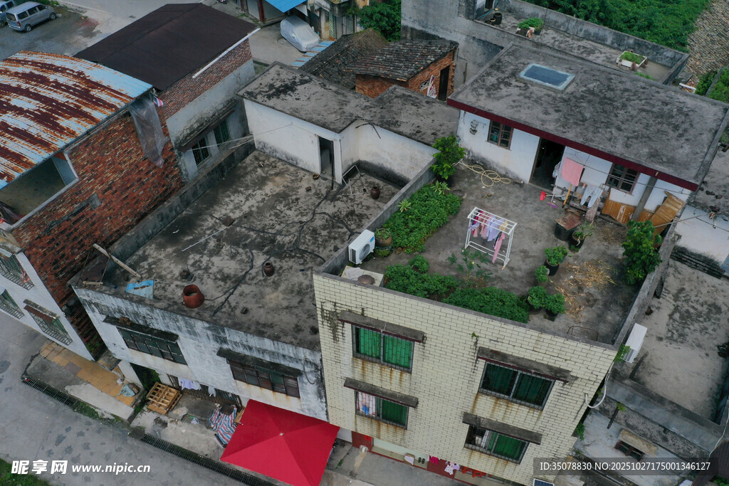 老旧居民区俯瞰景象