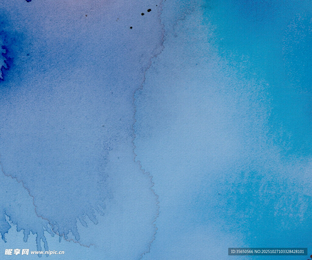 梦幻蓝色水彩背景纹理