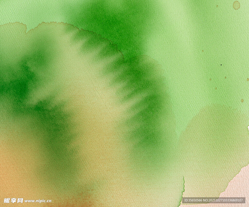 淡彩绿色抽象水彩背景图