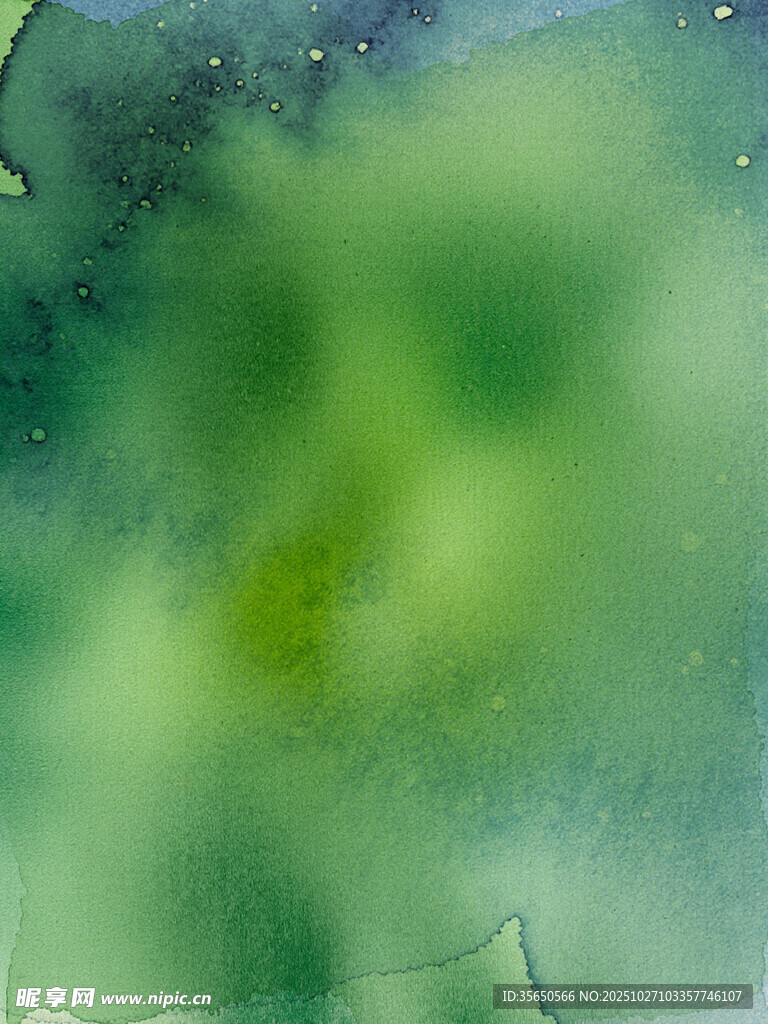 绿色水彩抽象背景画面