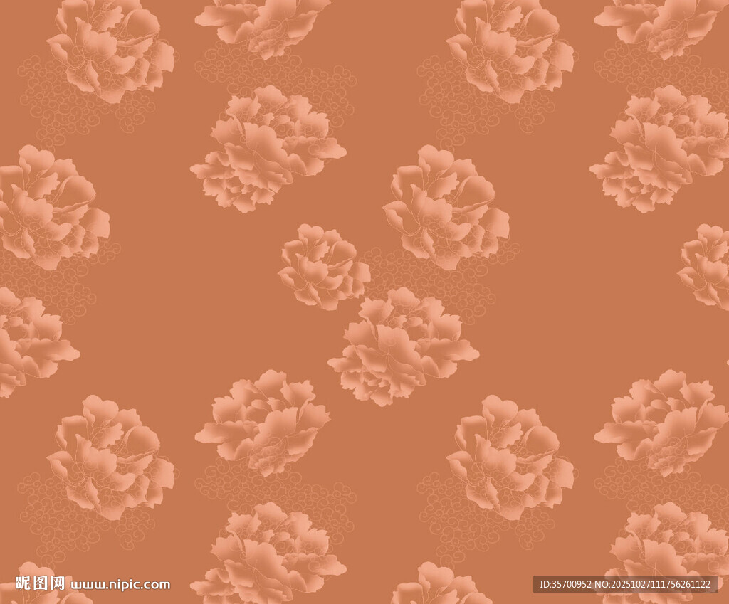浅橙色花朵图案背景