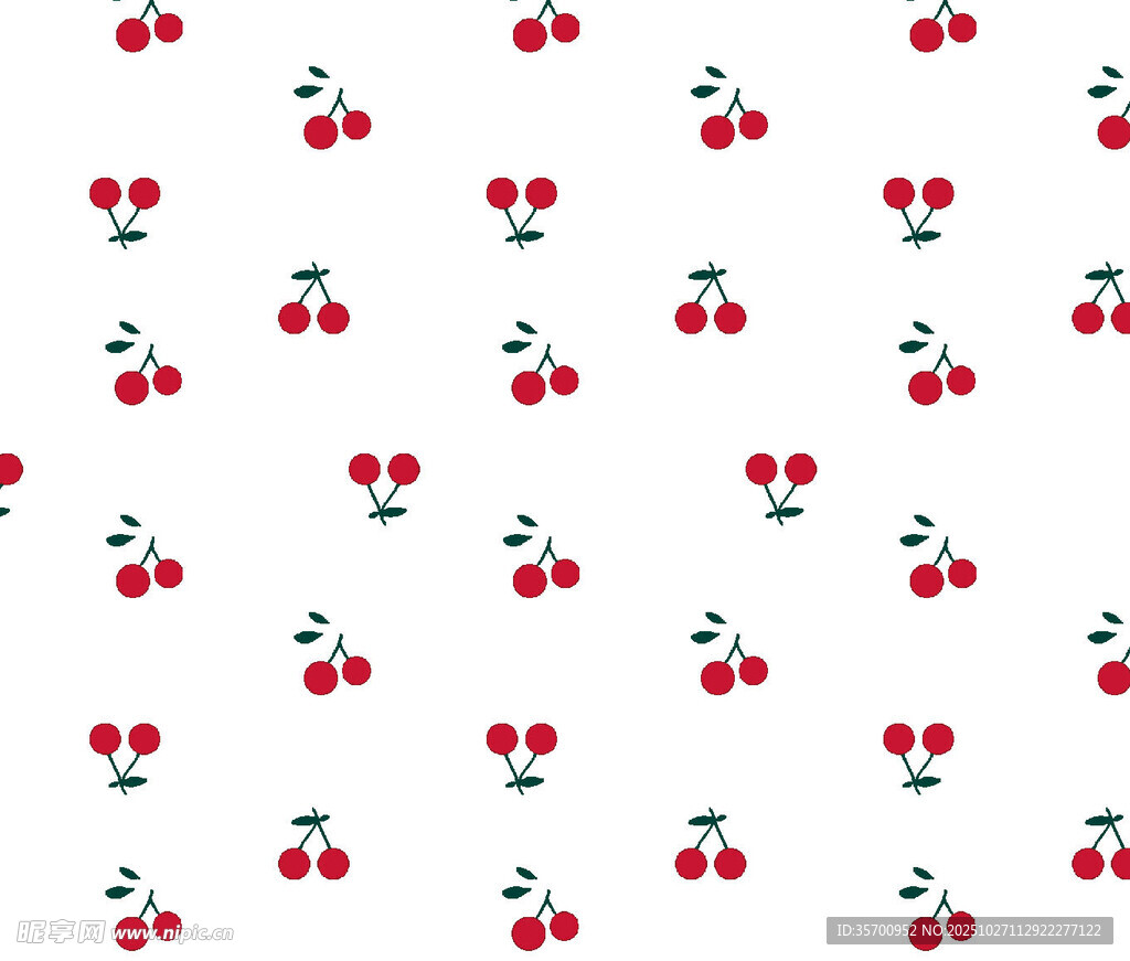 樱桃图案无缝背景