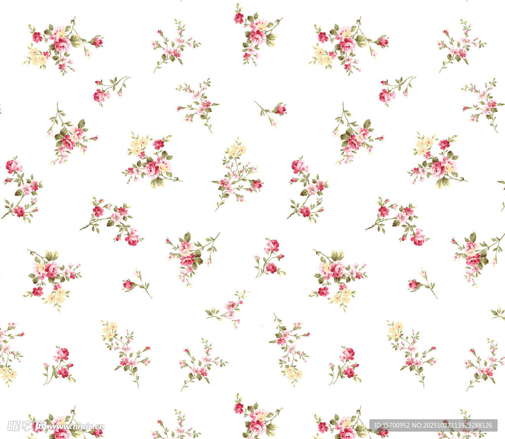 复古碎花图案背景