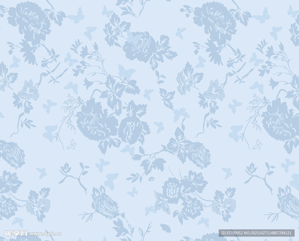 浅蓝色花卉图案背景