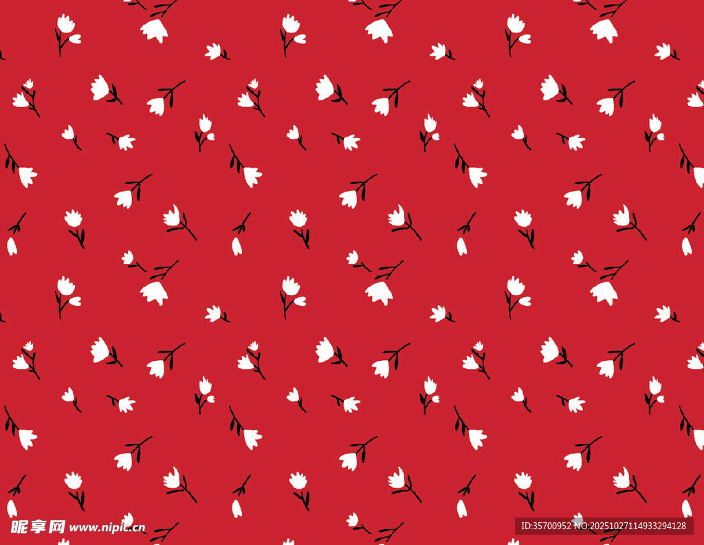 红色波点花纹背景图案