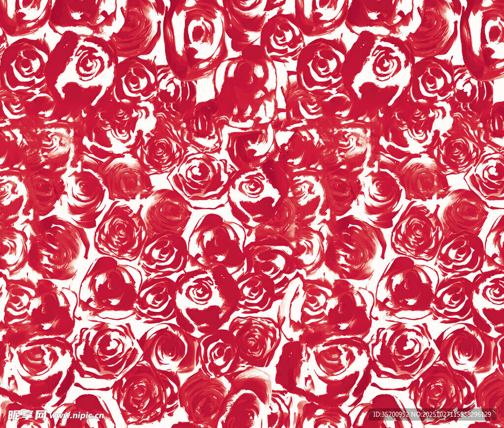 红色花卉图案纹理背景