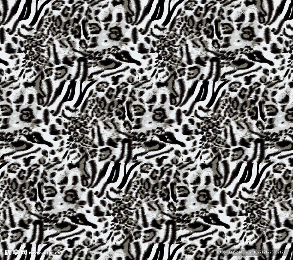 黑白动物纹理图案
