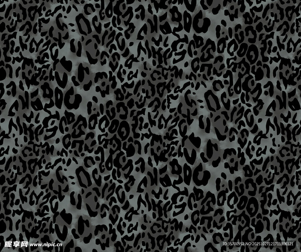 黑色豹纹纹理图案