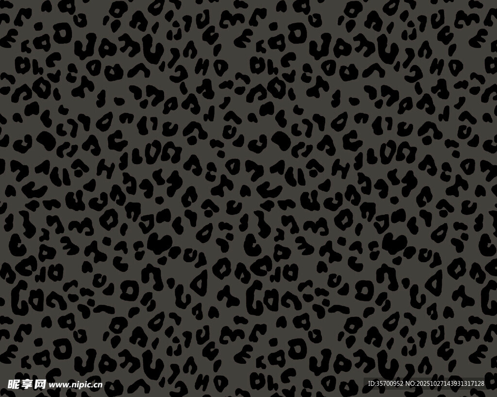 黑色豹纹纹理图案