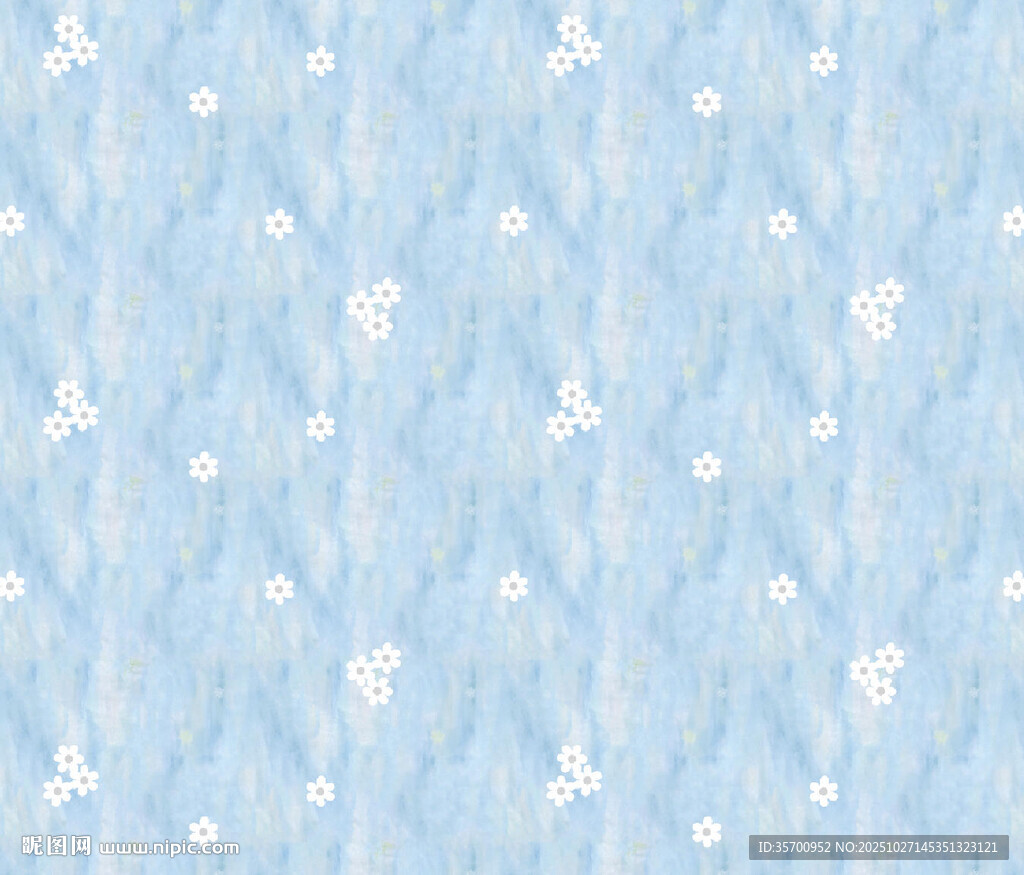 浅蓝色花卉扎染纹理背景图案