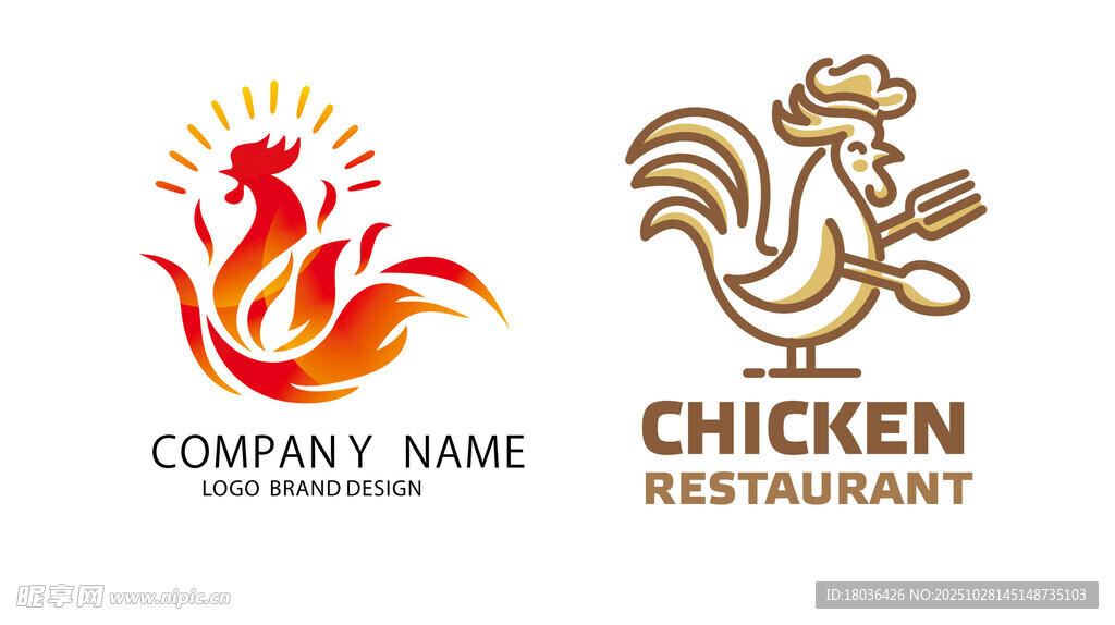 鸡主题标志设计