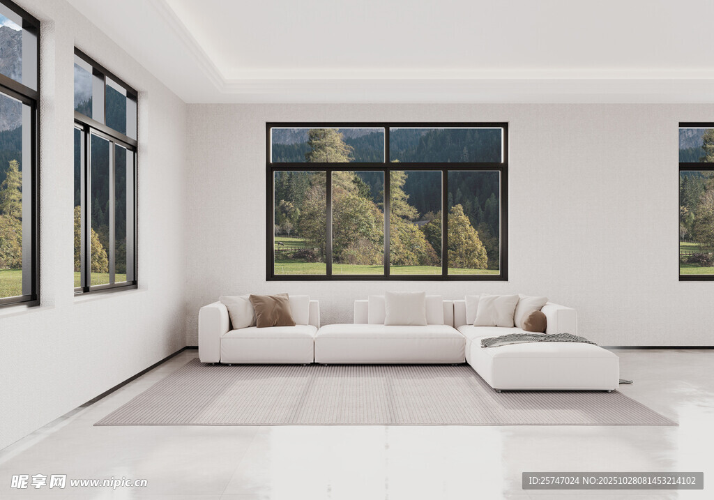 现代简约风明亮客厅空间