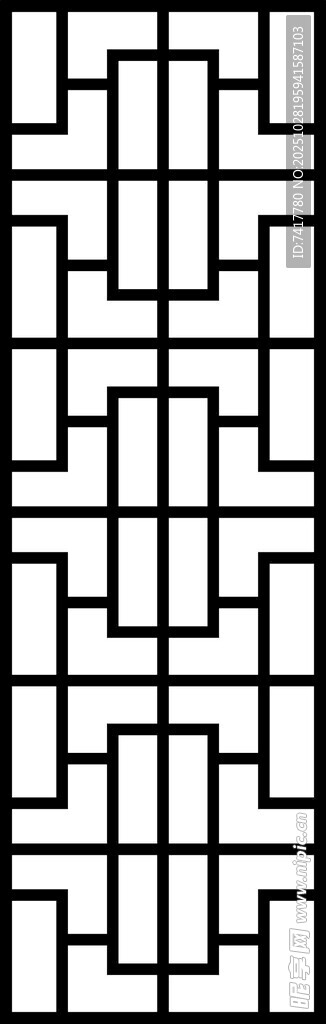 花格黑白几何图案纹理