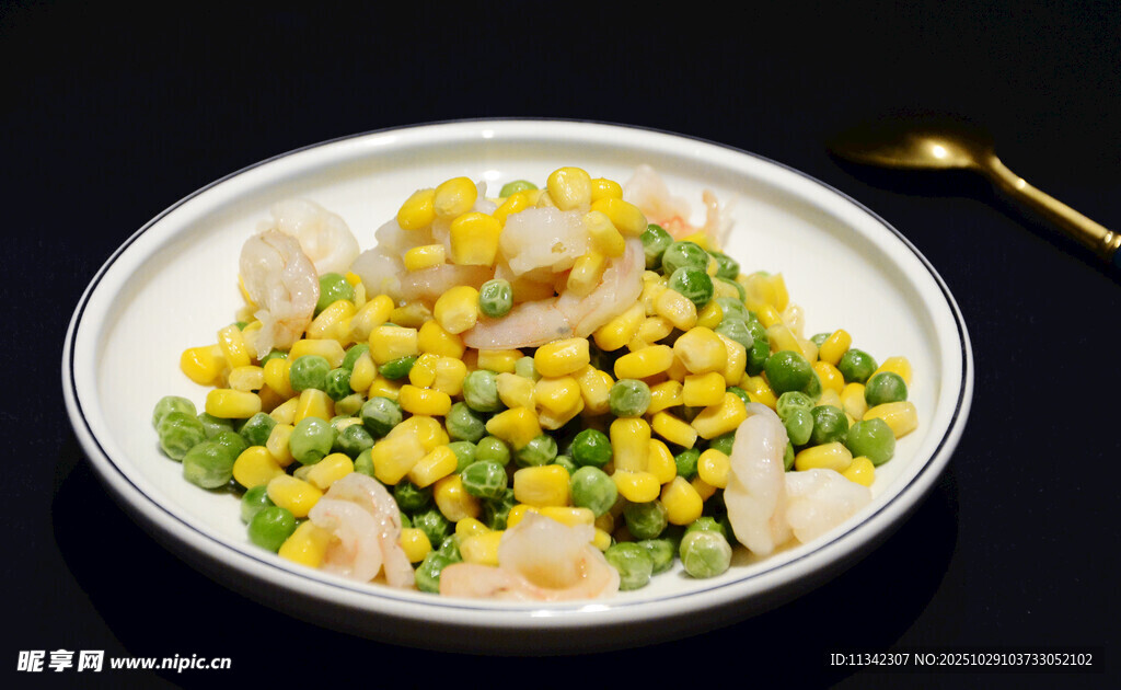 虾仁玉米甜豆