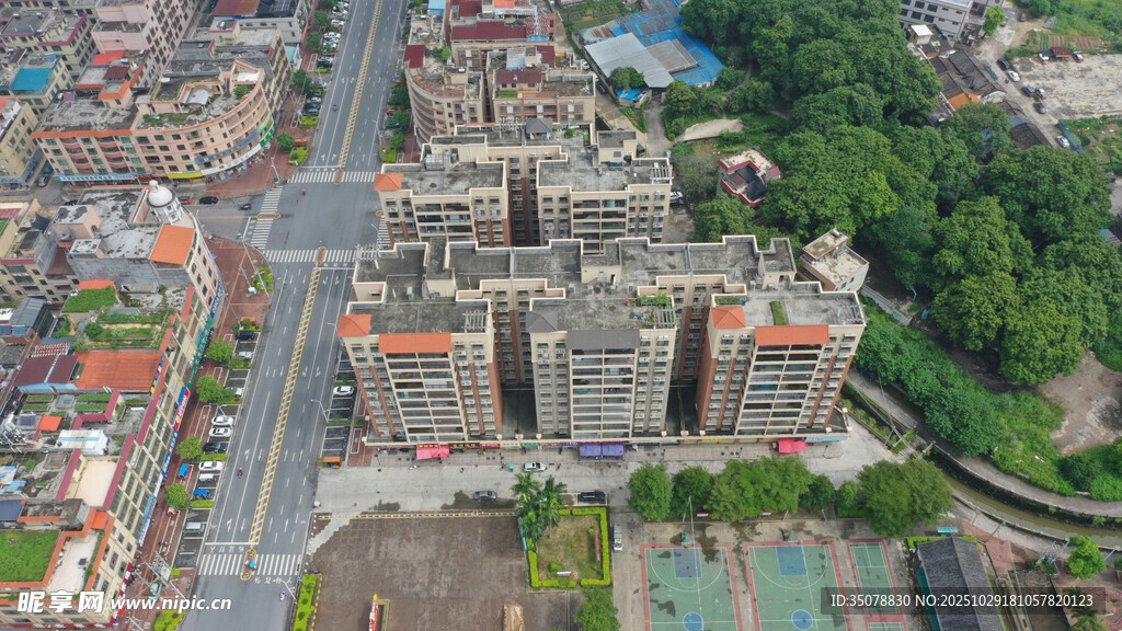 城市建筑鸟瞰景观