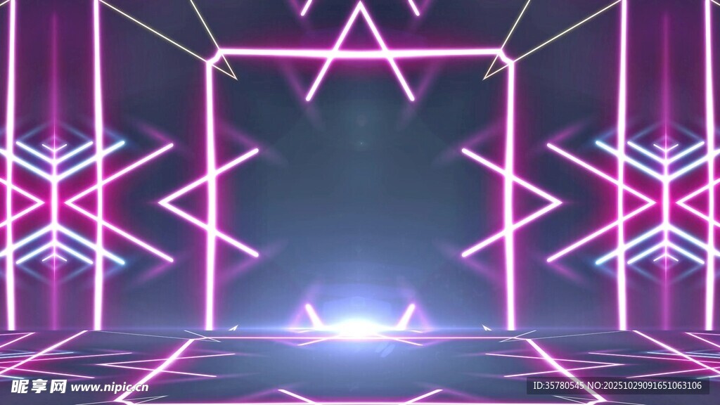 未来感霓虹舞台空间