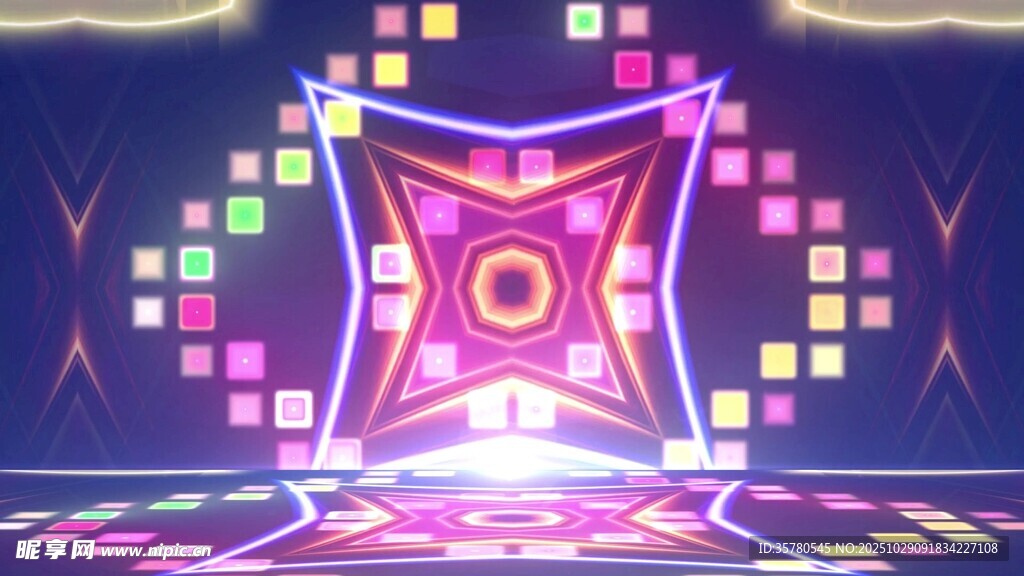 炫彩霓虹舞台灯光背景